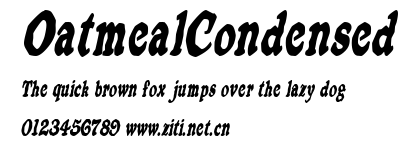 OatmealCondensed.ttf字體轉換器圖片