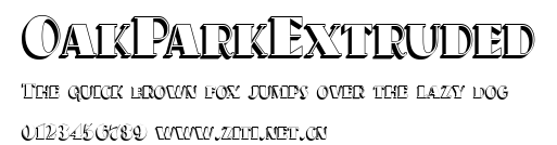 OakParkExtruded.ttf字體轉換器圖片