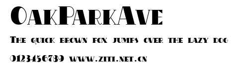 OakParkAve.ttf字體轉換器圖片