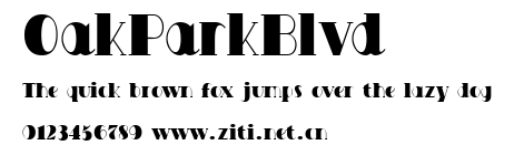 OakParkBlvd.ttf字體轉換器圖片