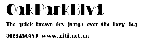 OakParkBlvd.ttf字體轉換器圖片