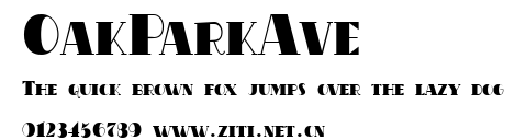 OakParkAve.ttf字體轉換器圖片