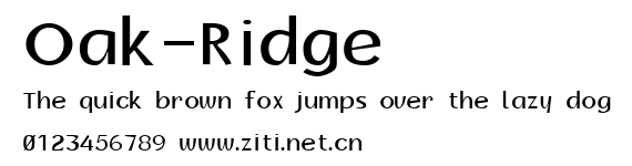 Oak-Ridge.ttf字體轉換器圖片