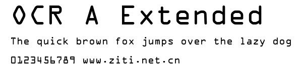 OCR A Extended.ttf字體轉換器圖片