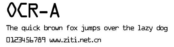 OCR-A.ttf字體轉換器圖片