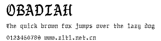 OBADIAH.ttf字體轉換器圖片