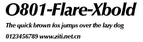 O801-Flare-Xbold.ttf字體轉換器圖片