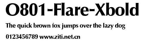 O801-Flare-Xbold.ttf字體轉換器圖片