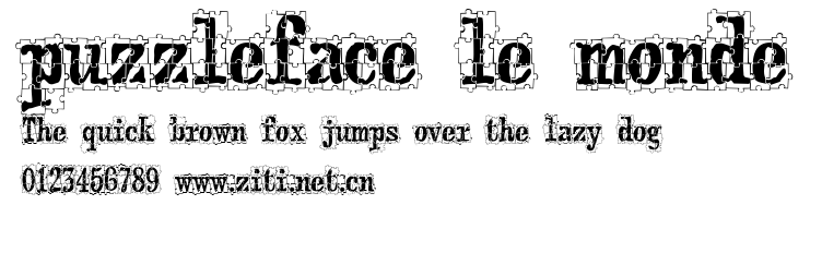 puzzleface le monde.ttf