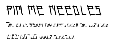pin me needles.ttf