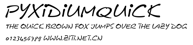 PyxidiumQuick.ttf字體轉換器圖片