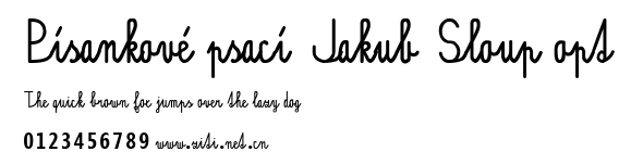 Písankové psací Jakub Sloup opt.ttf