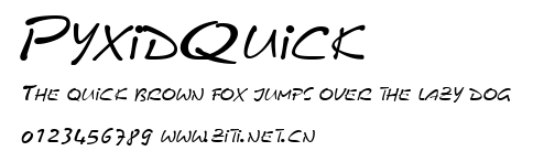PyxidQuick.ttf字體轉換器圖片