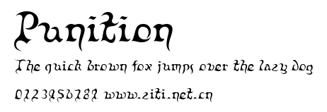 Punition.ttf字體轉換器圖片