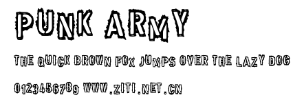 Punk Army.ttf字體轉換器圖片