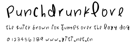 PunchDrunkLove.ttf字體轉換器圖片