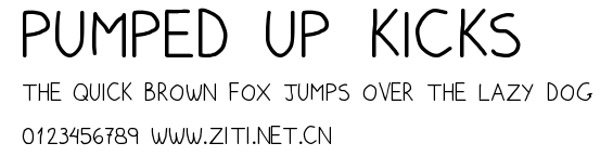 Pumped Up Kicks.ttf字體轉換器圖片