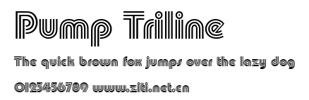 Pump Triline.ttf字體轉換器圖片