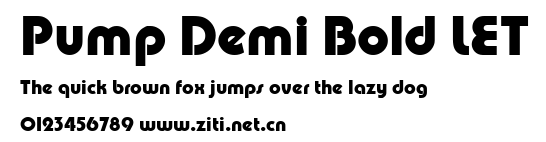 Pump Demi Bold LET.ttf字體轉換器圖片