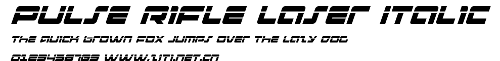 Pulse Rifle Laser Italic.ttf字體轉換器圖片