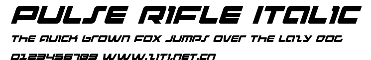 Pulse Rifle Italic.ttf字體轉換器圖片