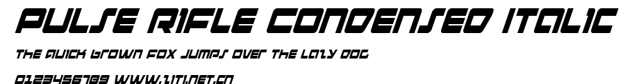 Pulse Rifle Condensed Italic.ttf字體轉換器圖片