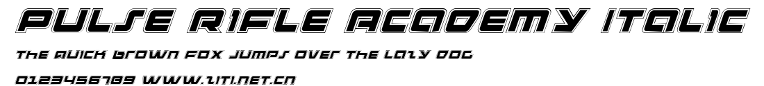 Pulse Rifle Academy Italic.ttf字體轉換器圖片