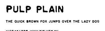 Pulp plain.ttf字體轉換器圖片
