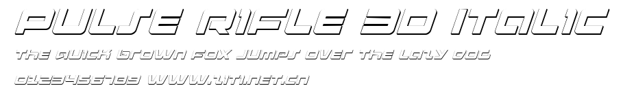 Pulse Rifle 3D Italic.ttf字體轉換器圖片