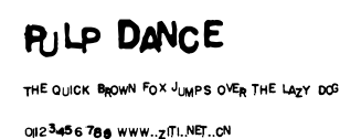 Pulp Dance.ttf字體轉換器圖片