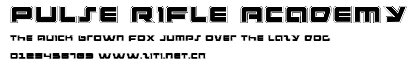 Pulse Rifle Academy.ttf字體轉換器圖片