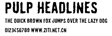 Pulp Headlines.ttf字體轉換器圖片