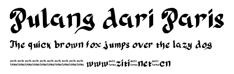 Pulang dari Paris.ttf字體轉換器圖片