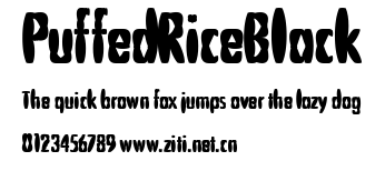 PuffedRiceBlack.ttf字體轉換器圖片
