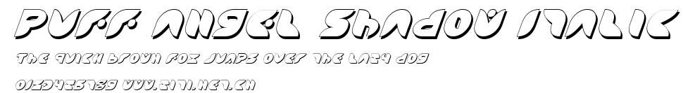 Puff Angel Shadow Italic.ttf字體轉換器圖片