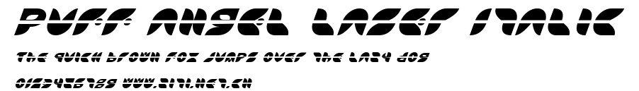 Puff Angel Laser Italic.ttf字體轉換器圖片