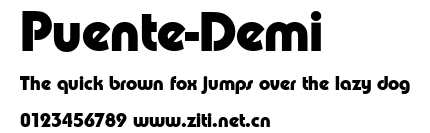 Puente-Demi.ttf字體轉換器圖片