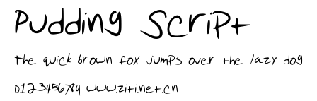 Pudding Script.ttf字體轉換器圖片