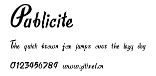 Publicite.otf字體轉換器圖片
