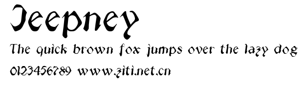 Jeepney.ttf字體轉換器圖片