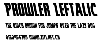 Prowler Leftalic.ttf字體轉換器圖片