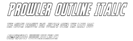 Prowler Outline Italic.ttf字體轉換器圖片