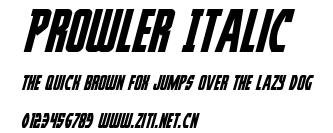 Prowler Italic.ttf字體轉換器圖片