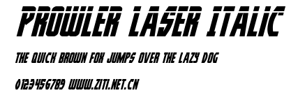 Prowler Laser Italic.ttf字體轉換器圖片