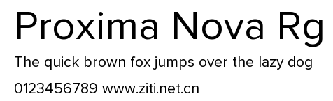 Proxima Nova Rg.ttf字體轉換器圖片
