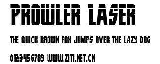 Prowler Laser.ttf字體轉換器圖片