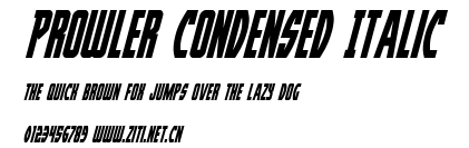 Prowler Condensed Italic.ttf字體轉換器圖片