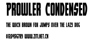 Prowler Condensed.ttf字體轉換器圖片