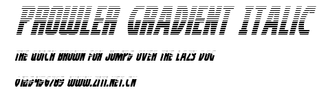 Prowler Gradient Italic.ttf字體轉換器圖片