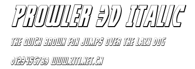Prowler 3D Italic.ttf字體轉換器圖片